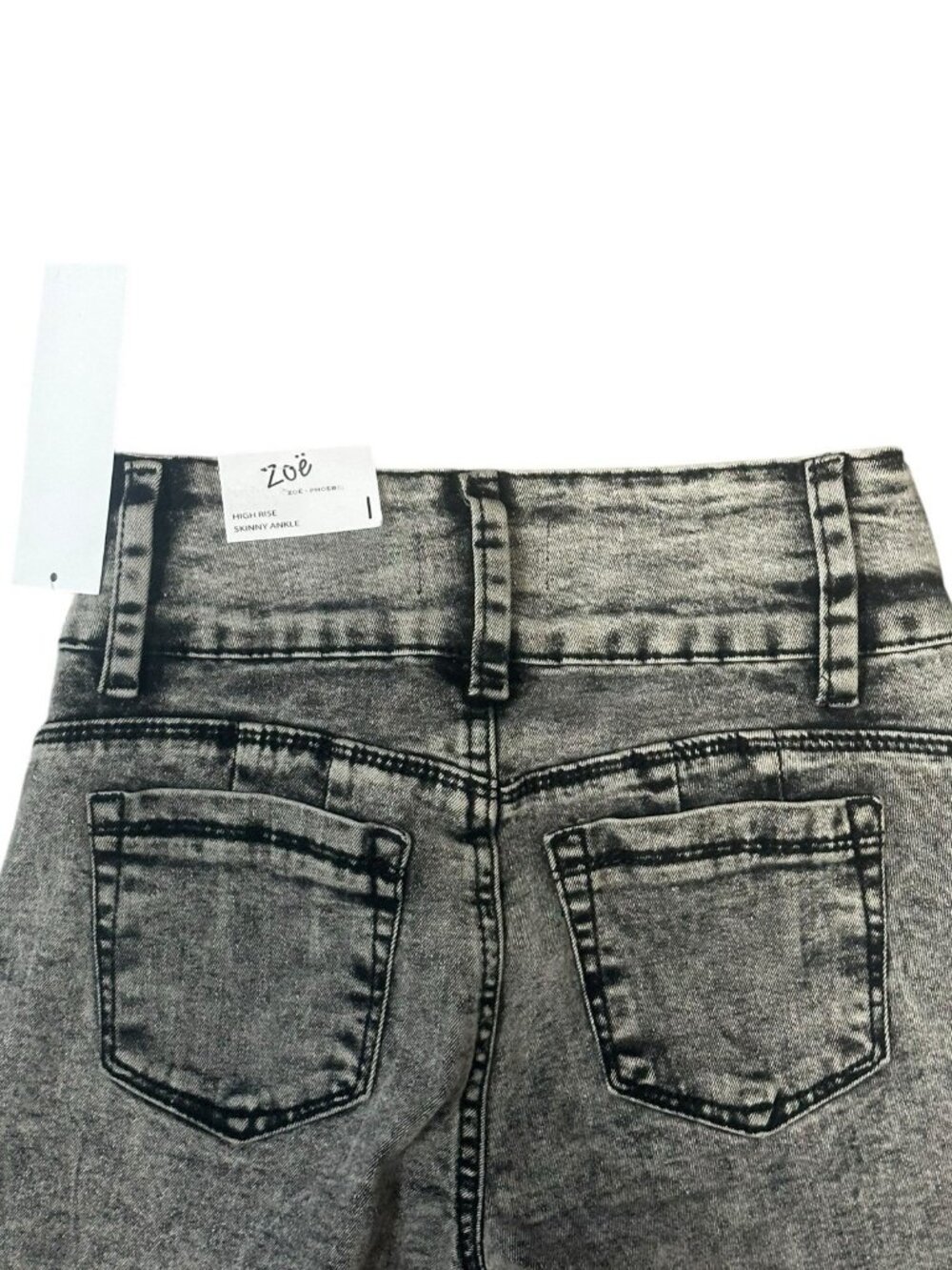 Zoe Phoebe High Rise Skinny Grey Wash Jeans Women’s Size 1 - Picture 6 of 15